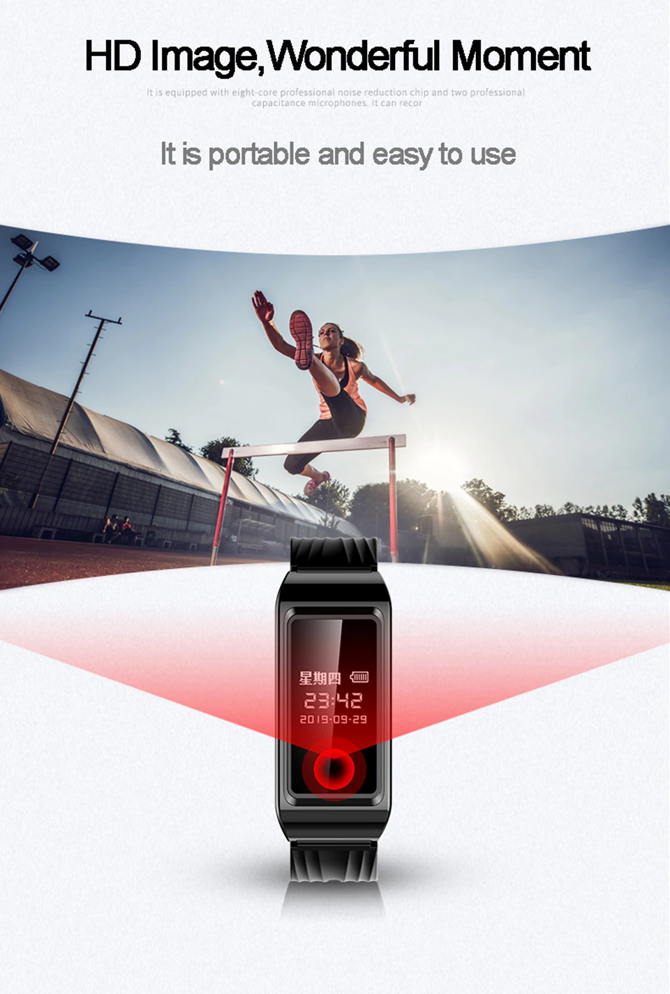 【2023新款】高清攝影手環 支援OTG手機直接傳輸 (內置32GB)