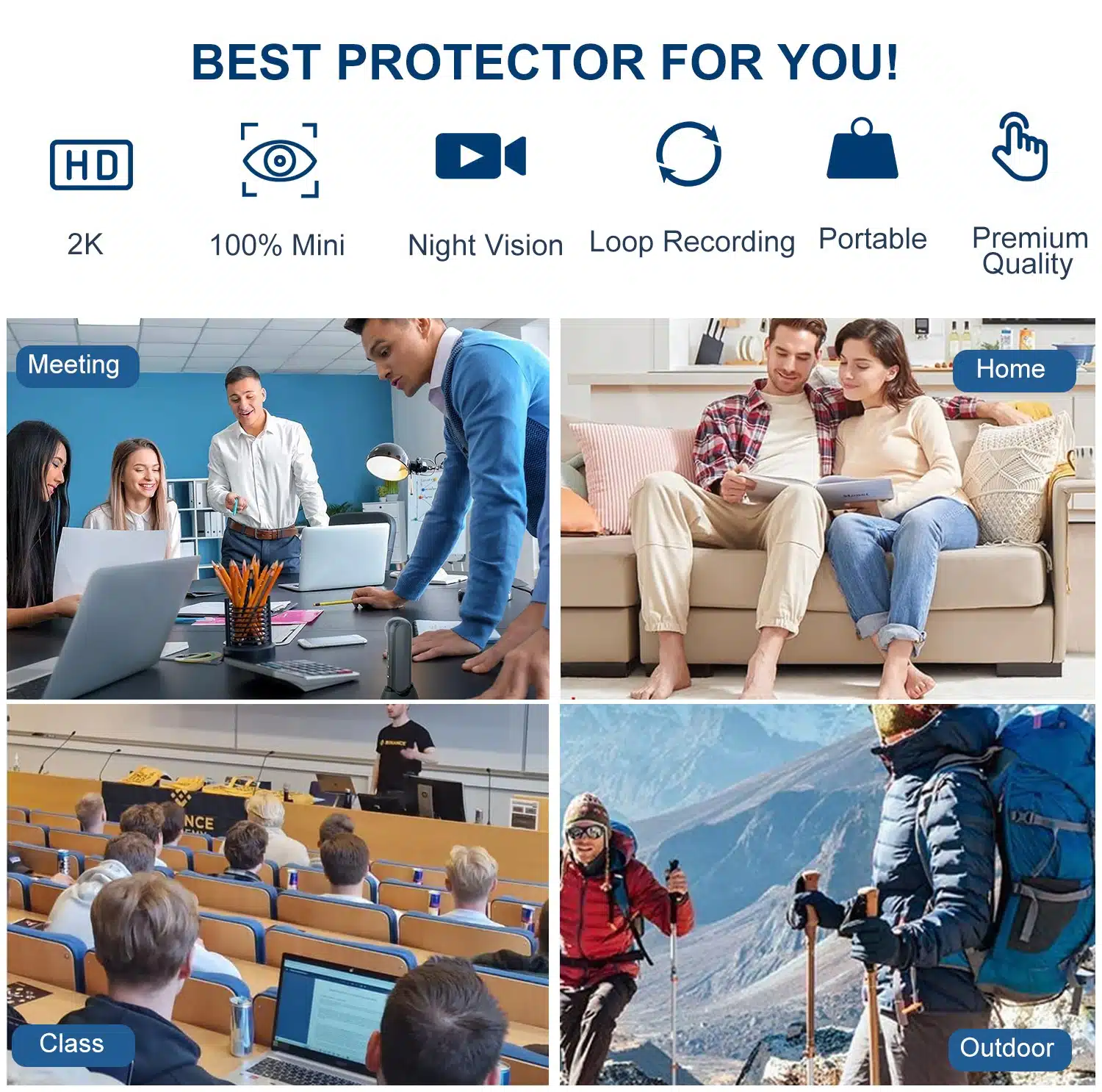 H8 PLUS 充電寶攝影機 2K高清錄影【2025全新升級】